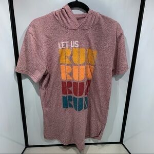 Next Level Apparel T-Shirt Adult Size Medium Red Hoodie Grapic Print Women